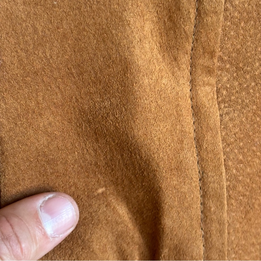 Cayenne Leather Women’s 12 Brown Boho Western Skirt 28x22 NWT Vintage Deadstock - Picture 14 of 16